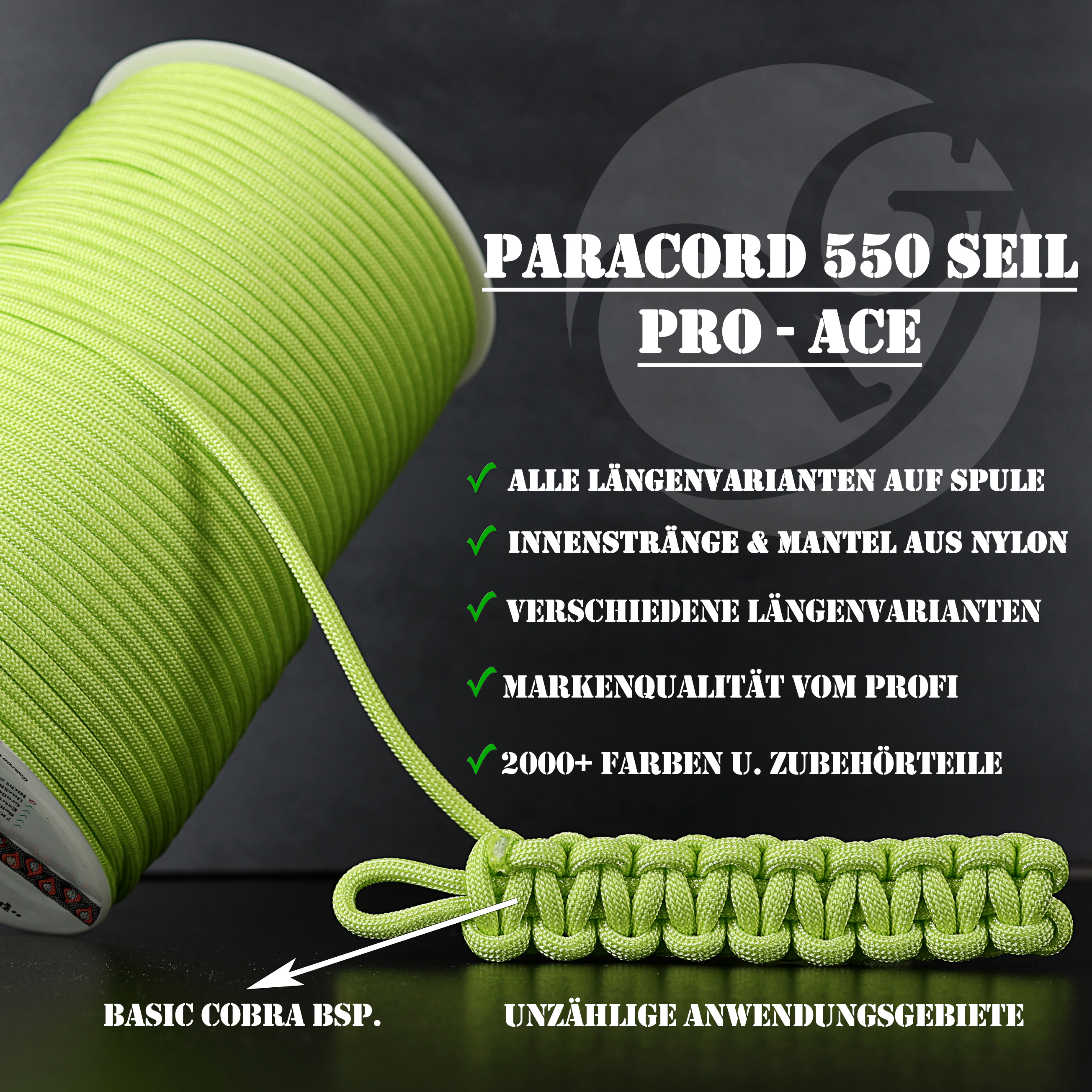 Paracord 550 Seil / Typ III / Goldkhaki